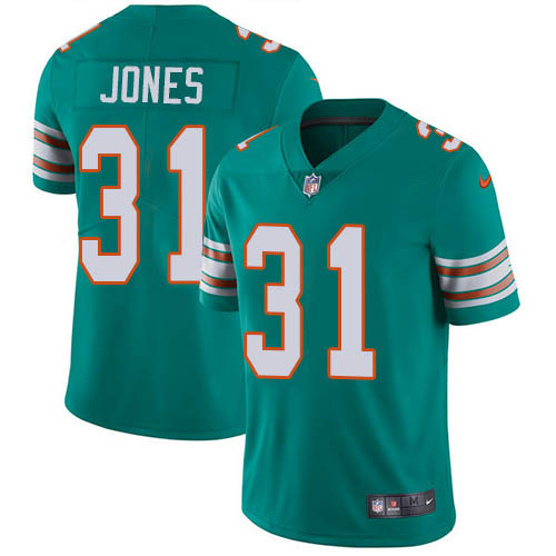 Miami Dolphins #31 Byron Jones Aqua Green Alternate Men's Stitched Vapor Untouchable Limited Jersey Men's cheap jerseys for sale - CheapJerseys.Shop