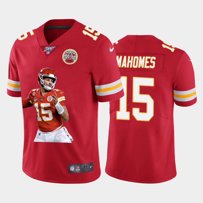 Kansas City Chiefs #15 Patrick Mahomes Team Hero Vapor Limited 100 Jersey Red cheap jerseys for sale - CheapJerseys.Shop