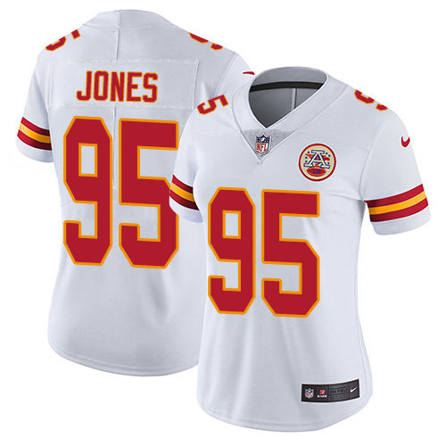 Chiefs #95 Chris Jones White Women's Stitched Vapor Untouchable Limited Jersey cheap jerseys for sale - CheapJerseys.Shop