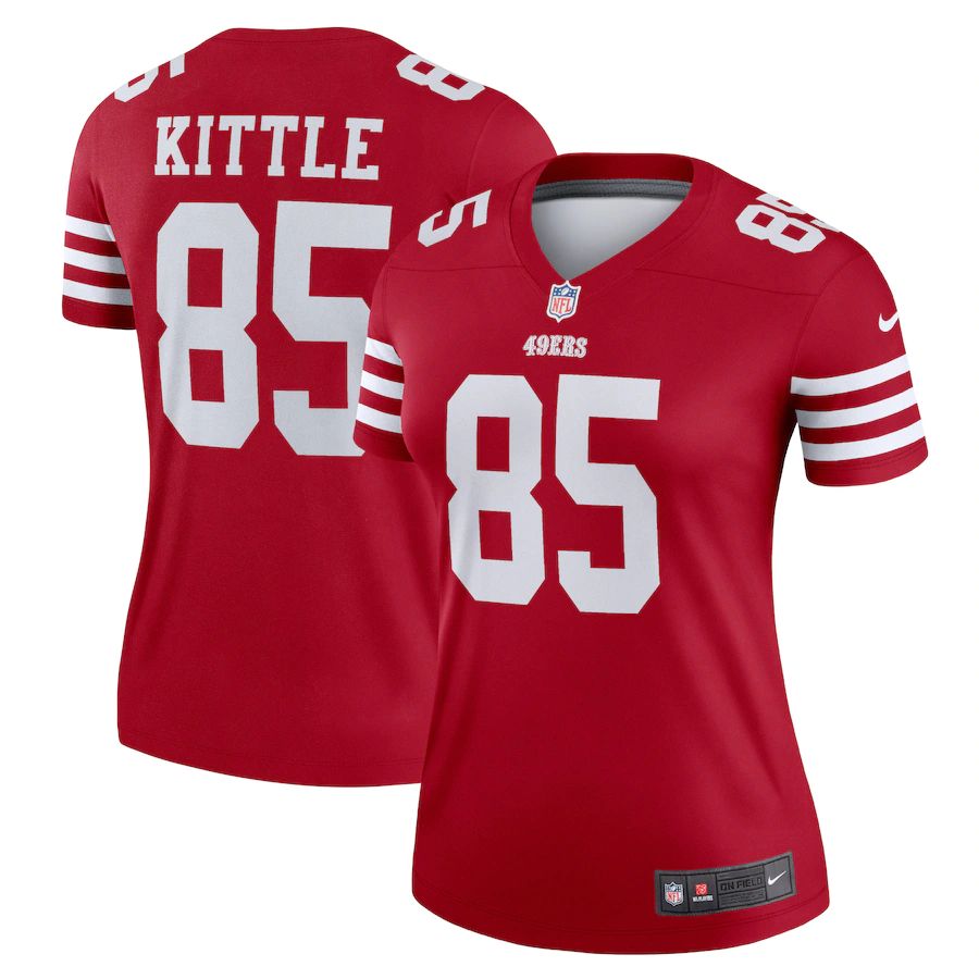 San Francisco 49ers #85 George Kittle Scarlet Women's 2022-23 Legend Jersey cheap jerseys for sale - CheapJerseys.Shop