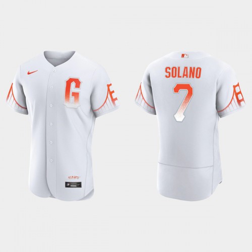 San Francisco San Francisco Giants #7 Donovan Solano Men's 2021 City Connect Authentic White Jersey Men's cheap jerseys for sale - CheapJerseys.Shop