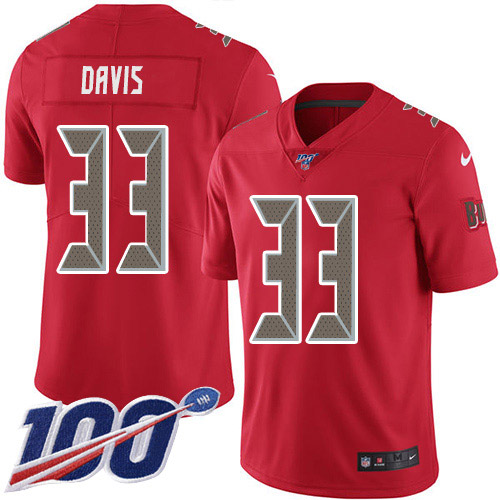 Tampa Bay Buccaneers #33 Carlton Davis III Red Men's Stitched Limited Rush 100th Season Jersey Men's cheap jerseys for sale - CheapJerseys.Shop