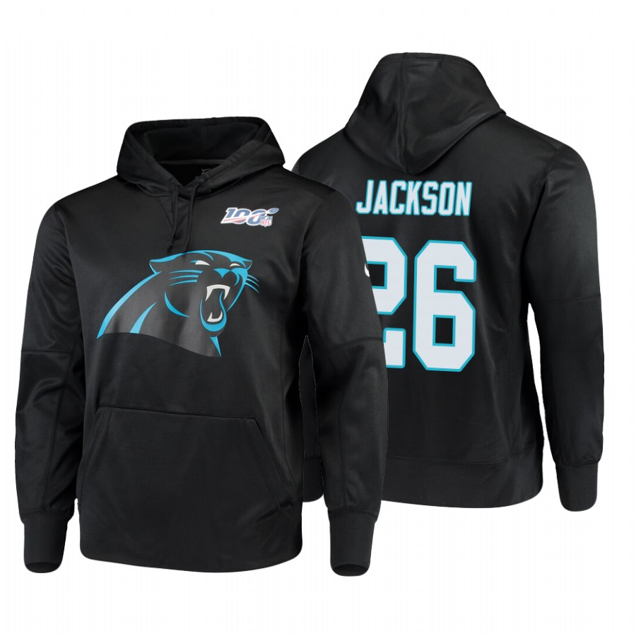 Carolina Panthers #26 Donte Jackson 100 Primary Logo Circuit Name & Number Pullover Hoodie Black cheap jerseys for sale - CheapJerseys.Shop