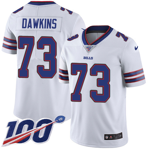 Bills #73 Dion Dawkins White Youth Stitched 100th Season Vapor Limited Jersey cheap jerseys for sale - CheapJerseys.Shop