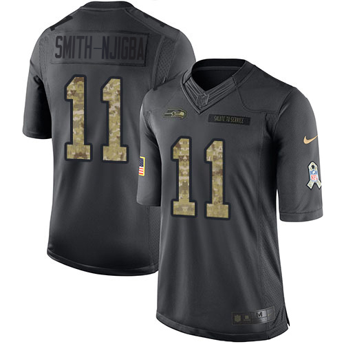 Seahawks #11 Jaxon Smith-Njigba Black Men's Stitched Limited 2016 Salute To Service Jersey cheap jerseys for sale - CheapJerseys.Shop