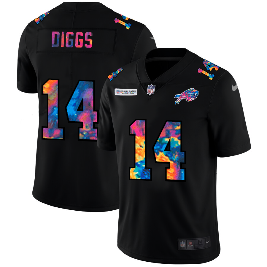 Buffalo Bills #14 Stefon Diggs Men's Multi-Color Black 2020 Crucial Catch Vapor Untouchable Limited Jersey cheap jerseys for sale - CheapJerseys.Shop
