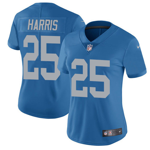 Detroit Lions #25 Will Harris Blue Throwback Women's Stitched Vapor Untouchable Limited Jersey Womens cheap jerseys for sale - CheapJerseys.Shop