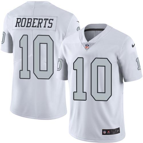 Las Vegas Raiders #10 Seth Roberts White Men's Stitched Limited Rush Jersey Men's cheap jerseys for sale - CheapJerseys.Shop
