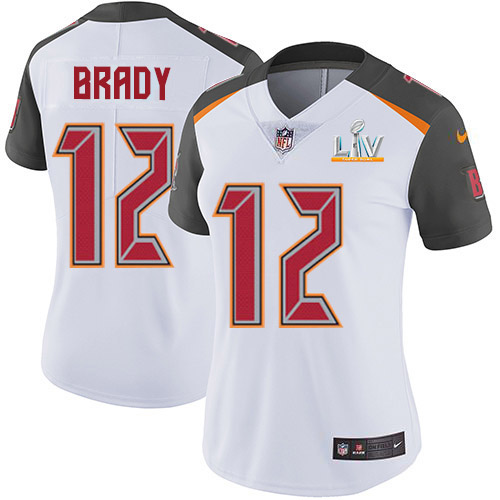 Buccaneers #12 Tom Brady White Women's Super Bowl LV Bound Stitched Vapor Untouchable Limited Jersey cheap jerseys for sale - CheapJerseys.Shop