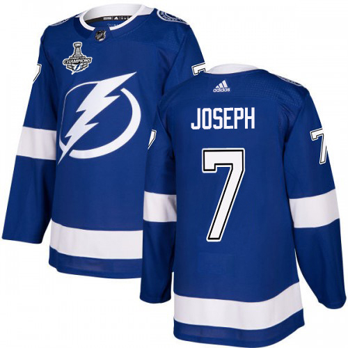 Tampa Bay Lightning #7 Mathieu Joseph Blue Home Authentic 2020 Stanley Cup Champions Stitched Jersey Men's cheap jerseys for sale - CheapJerseys.Shop