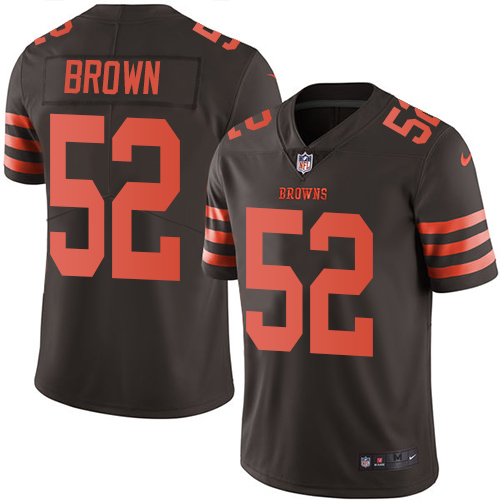 Cleveland Browns #52 Preston Brown Brown Men's Stitched Limited Rush Jersey Men's cheap jerseys for sale - CheapJerseys.Shop