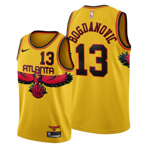 Atlanta Atlanta Hawks #13 Bogdan Bogdanovic Youth 2021-22 City Edition Gold Jersey Youth cheap jerseys for sale - CheapJerseys.Shop