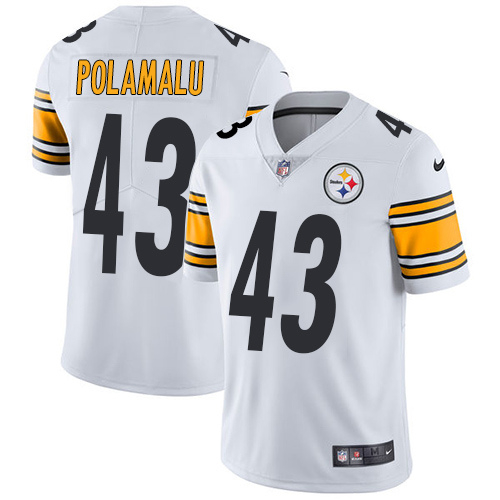 Steelers #43 Troy Polamalu White Men's Stitched Vapor Untouchable Limited Jersey cheap jerseys for sale - CheapJerseys.Shop