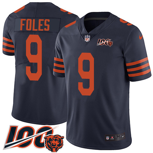 Chicago Bears #9 Nick Foles Navy Blue Alternate Men's Stitched 100th Season Vapor Untouchable Limited Jersey Men's cheap jerseys for sale - CheapJerseys.Shop