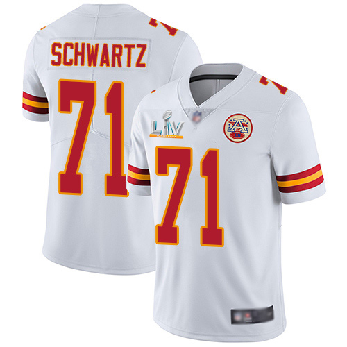 Kansas City Chiefs #71 Mitchell Schwartz White Youth Super Bowl LV Bound Stitched Vapor Untouchable Limited Jersey Youth cheap jerseys for sale - CheapJerseys.Shop