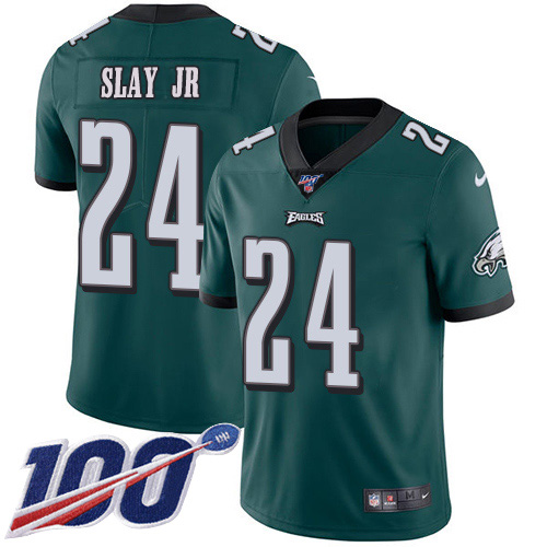 Philadelphia Eagles #24 Darius Slay Jr Green Team Color Youth Stitched 100th Season Vapor Untouchable Limited Jersey Youth cheap jerseys for sale - CheapJerseys.Shop