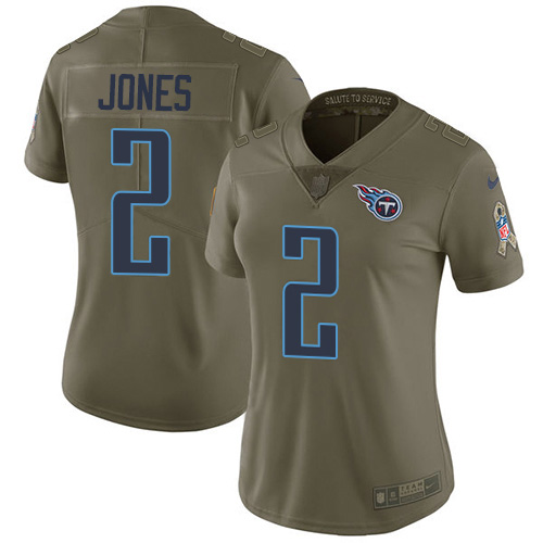 Tennessee Titans #2 Julio Jones Olive Women's Stitched Limited 2017 Salute To Service Jersey Womens cheap jerseys for sale - CheapJerseys.Shop