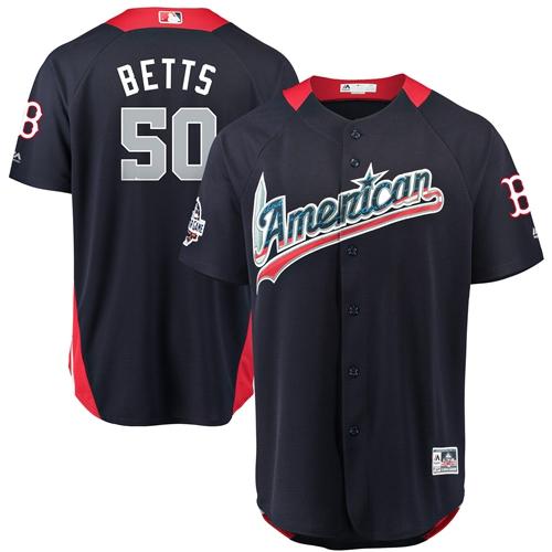 Boston Red Sox #50 Mookie Betts Navy Blue 2018 All-Star American League Stitched Jersey Men's cheap jerseys for sale - CheapJerseys.Shop