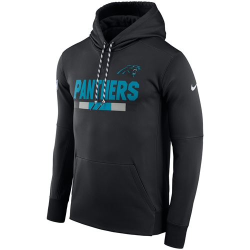 Men's Carolina Panthers Black Sideline ThermaFit Performance PO Hoodie cheap jerseys for sale - CheapJerseys.Shop