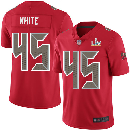 Buccaneers #45 Devin White Red Youth Super Bowl LV Bound Stitched Limited Rush Jersey cheap jerseys for sale - CheapJerseys.Shop
