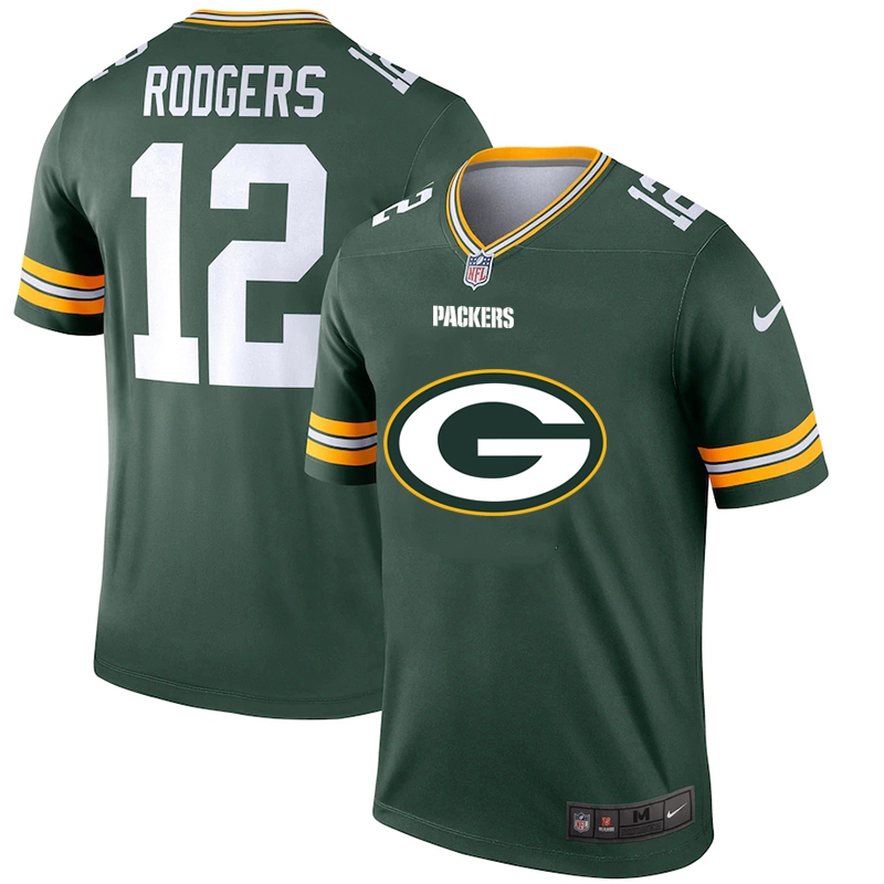 Green Bay Packers #12 Aaron Rodgers Green Men's Big Team Logo Vapor Limited Jersey cheap jerseys for sale - CheapJerseys.Shop