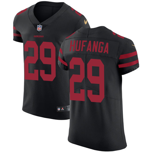 49ers #29 Talanoa Hufanga Black Alternate Men's Stitched Vapor Untouchable Elite Jersey cheap jerseys for sale - CheapJerseys.Shop