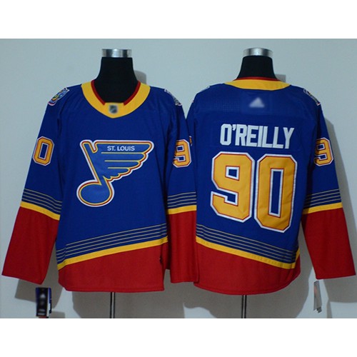 St. Louis Blues #90 Ryan O'Reilly Blue/Red Authentic 2019 Heritage Stitched Jersey Men's cheap jerseys for sale - CheapJerseys.Shop