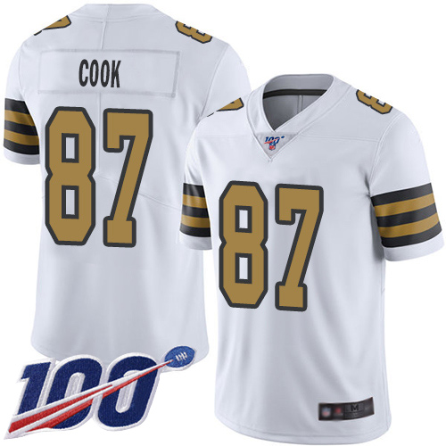 New Orleans Saints #87 Jared Cook White Men's Stitched Limited Rush 100th Season Jersey Men's cheap jerseys for sale - CheapJerseys.Shop