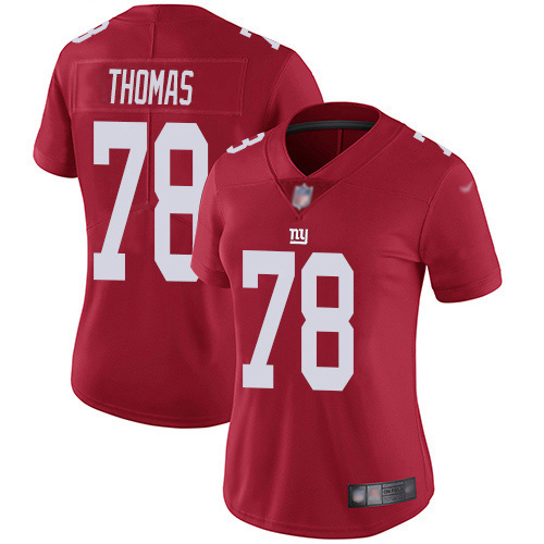 New York Giants #78 Andrew Thomas Red Women's Stitched Limited Inverted Legend Jersey Womens cheap jerseys for sale - CheapJerseys.Shop