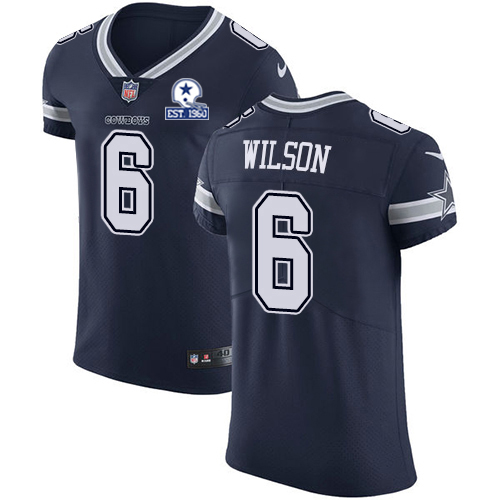 Cowboys #6 Donovan Wilson Navy Blue Team Color Men's Stitched With Established In 1960 Patch Vapor Untouchable Elite Jersey cheap jerseys for sale - CheapJerseys.Shop