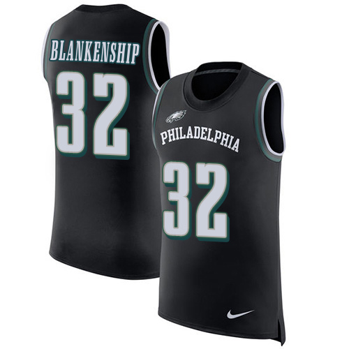 Eagles #32 Reed Blankenship Black Alternate Men's Stitched Limited Rush Tank Top Jersey cheap jerseys for sale - CheapJerseys.Shop