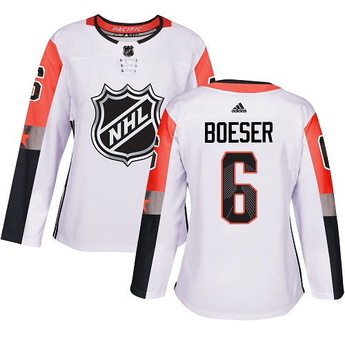 Vancouver Canucks #6 Brock Boeser White 2018 All-Star Pacific Division Authentic Women's Stitched Jersey Womens cheap jerseys for sale - CheapJerseys.Shop