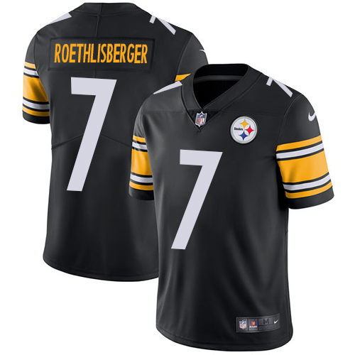 Pittsburgh Steelers #7 Ben Roethlisberger Black Team Color Youth Stitched Vapor Untouchable Limited Jersey Youth cheap jerseys for sale - CheapJerseys.Shop