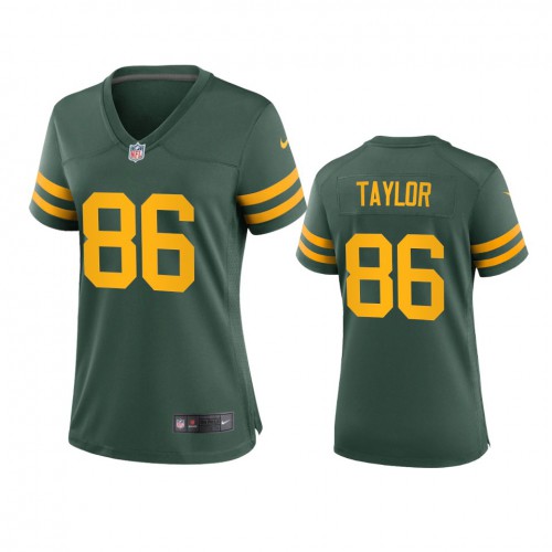 Green Bay Green Bay Packers #86 Malik Taylor Women's Alternate Game Player Jersey - Green Womens cheap jerseys for sale - CheapJerseys.Shop