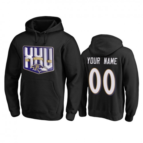 Baltimore Ravens Custom Men's Black Team 25th Season Pullover Hoodie cheap jerseys for sale - CheapJerseys.Shop