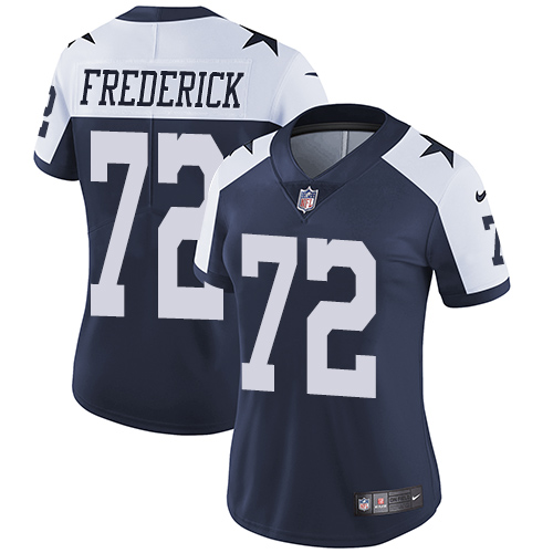 Dallas Cowboys #72 Travis Frederick Navy Blue Thanksgiving Women's Stitched Vapor Untouchable Limited Throwback Jersey Womens cheap jerseys for sale - CheapJerseys.Shop