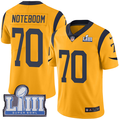 Los Angeles Rams #70 Joseph Noteboom Gold Super Bowl LIII Bound Men's Stitched Limited Rush Jersey Men's cheap jerseys for sale - CheapJerseys.Shop