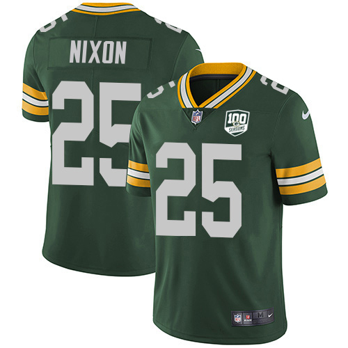 Packers #25 Keisean Nixon Green Team Color Men's 100th Season Stitched Vapor Untouchable Limited Jersey cheap jerseys for sale - CheapJerseys.Shop