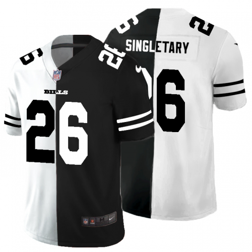 Buffalo Buffalo Bills?#26 Devin Singletary Men's Black V White Peace Split Vapor Untouchable Limited Jersey Men's cheap jerseys for sale - CheapJerseys.Shop
