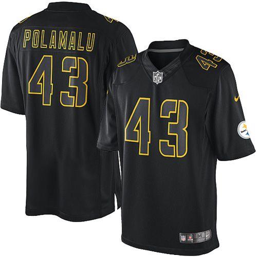 Steelers #43 Troy Polamalu Black Men's Stitched Impact Limited Jersey cheap jerseys for sale - CheapJerseys.Shop