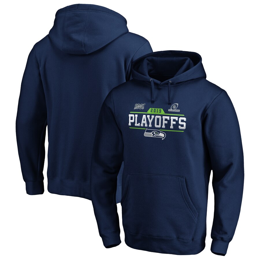 Seattle Seahawks 2019 Playoffs Bound Chip Shot Pullover Hoodie College Navy cheap jerseys for sale - CheapJerseys.Shop