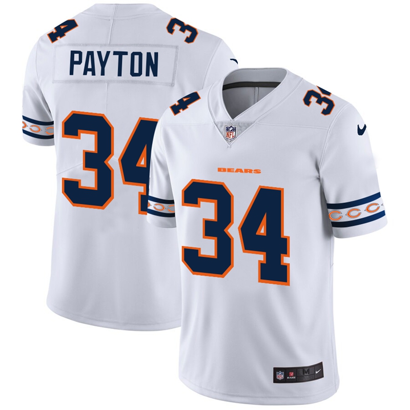 Chicago Bears #34 Walter Payton White Team Logo Vapor Limited Jersey cheap jerseys for sale - CheapJerseys.Shop