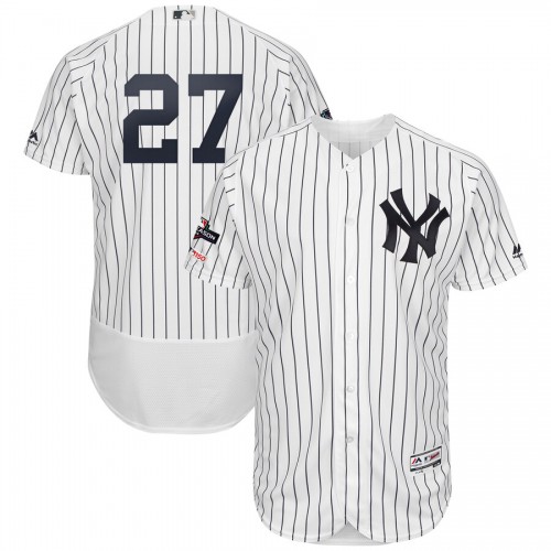 New York New York Yankees #27 Giancarlo Stanton Majestic 2019 Postseason Authentic Flex Base Player Jersey White Navy Men's cheap jerseys for sale - CheapJerseys.Shop
