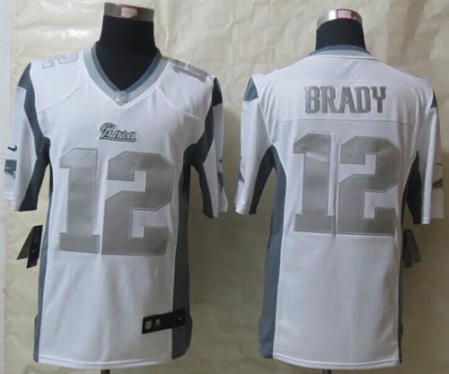 Patriots #12 Tom Brady White Men's Stitched Limited Platinum Jersey cheap jerseys for sale - CheapJerseys.Shop