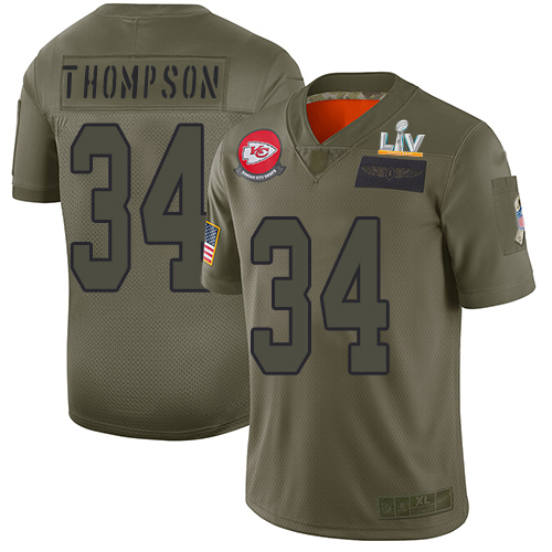 Kansas City Chiefs #34 Darwin Thompson Camo Youth Super Bowl LV Bound Stitched Limited 2019 Salute To Service Jersey Youth cheap jerseys for sale - CheapJerseys.Shop