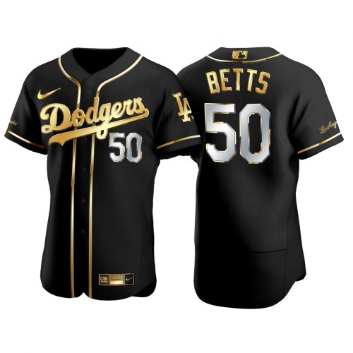 Los Angeles Los Angeles Dodgers #50 Mookie Betts Men's Authentic 2021 Gold Program Jersey Black Men's cheap jerseys for sale - CheapJerseys.Shop