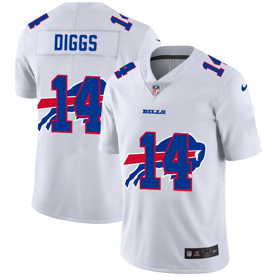 Buffalo Bills #14 Stefon Diggs White Men's Team Logo Dual Overlap Limited Jersey cheap jerseys for sale - CheapJerseys.Shop