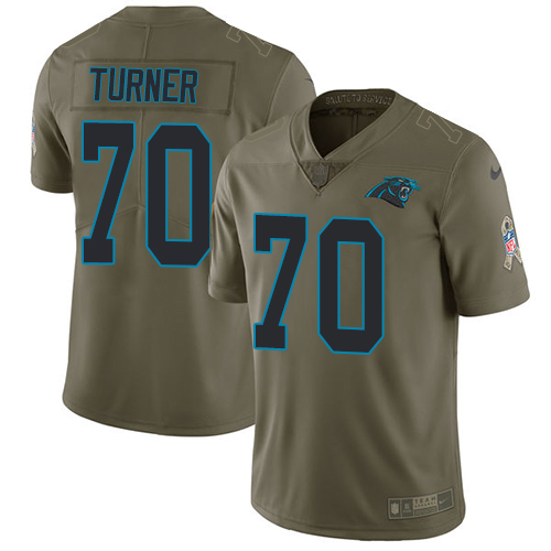 Carolina Panthers #70 Trai Turner Olive Men's Stitched Limited 2017 Salute To Service Jersey Men's cheap jerseys for sale - CheapJerseys.Shop