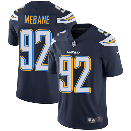 Los Angeles Chargers #92 Brandon Mebane Navy Blue Team Color Men's Stitched Vapor Untouchable Limited Jersey Men's cheap jerseys for sale - CheapJerseys.Shop