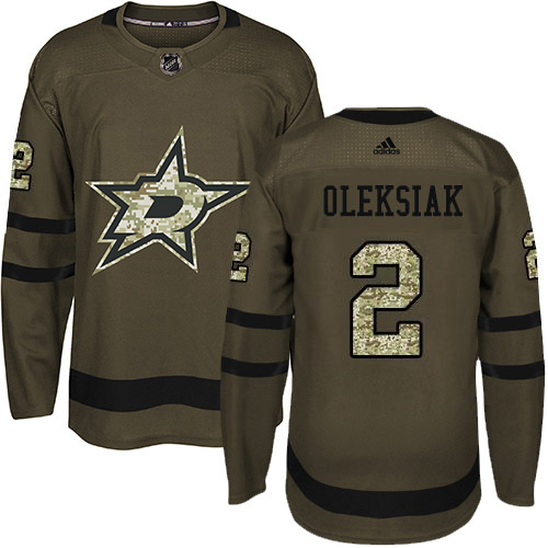 Dallas Stars #2 Jamie Oleksiak Green Salute to Service Youth Stitched Jersey Youth cheap jerseys for sale - CheapJerseys.Shop